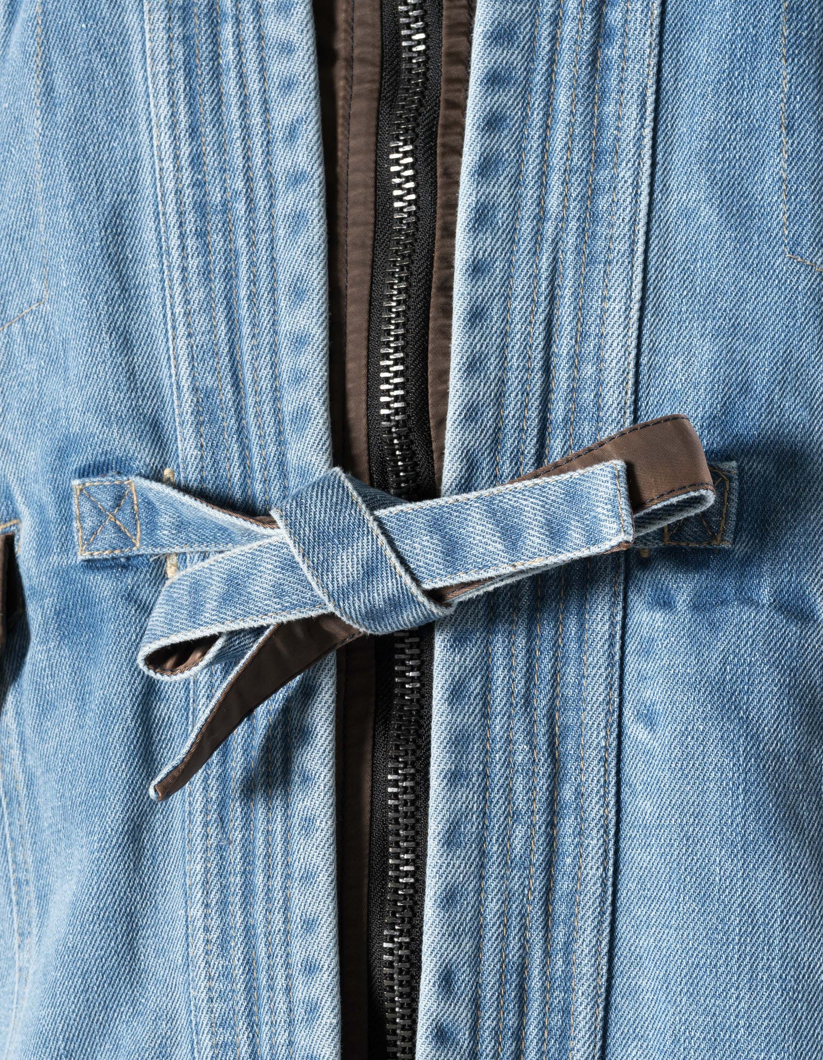 7384 L2-B Hemp Denim Trucker Kimono Washed Indigo