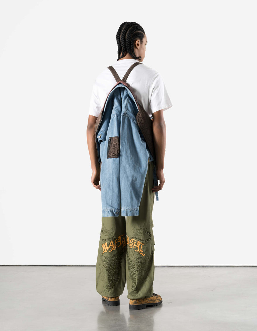 7384 L2-B Hemp Denim Trucker Kimono Washed Indigo