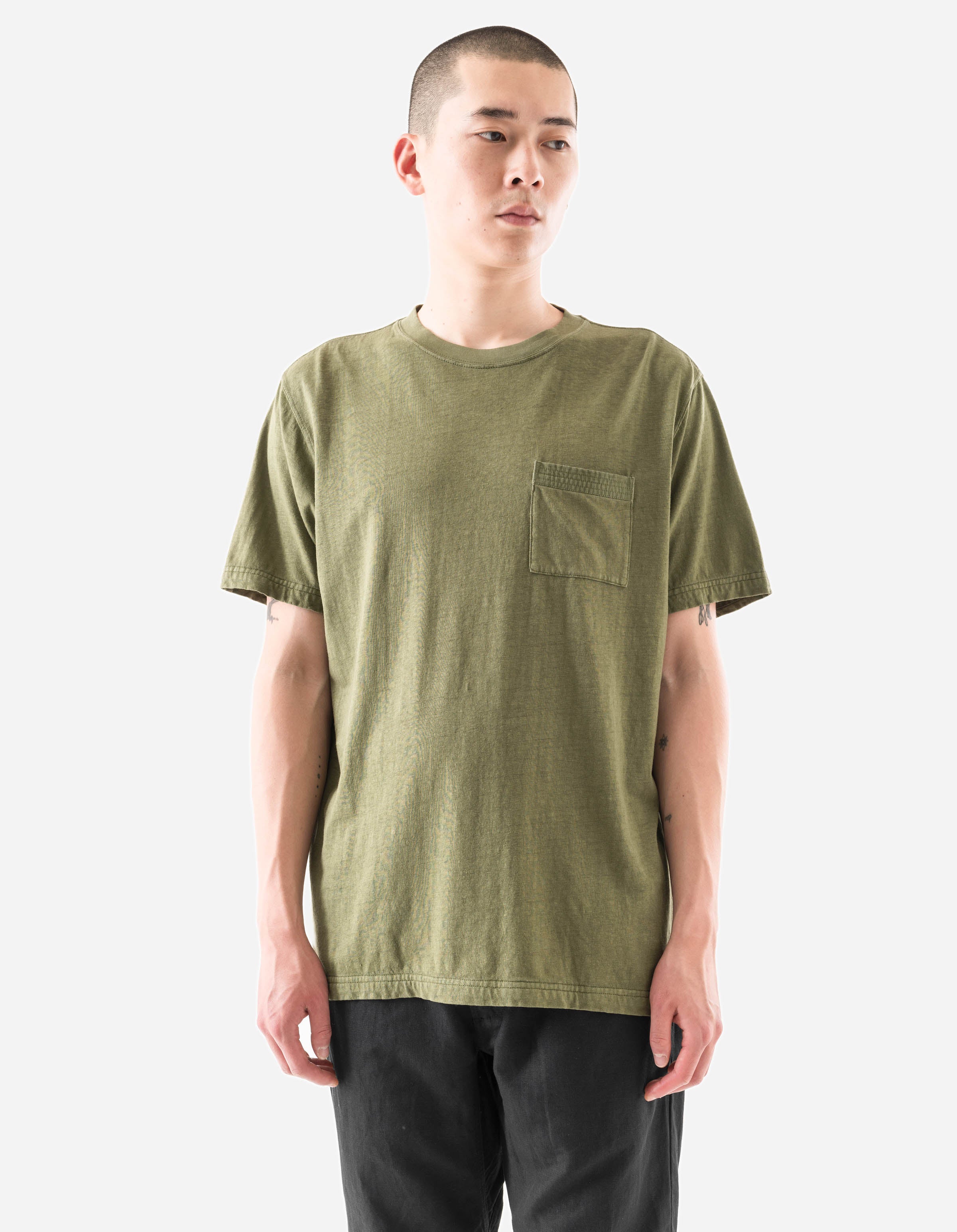 7209 Cotton Hemp S/S T-Shirt Olive OG-107F – Maharishi