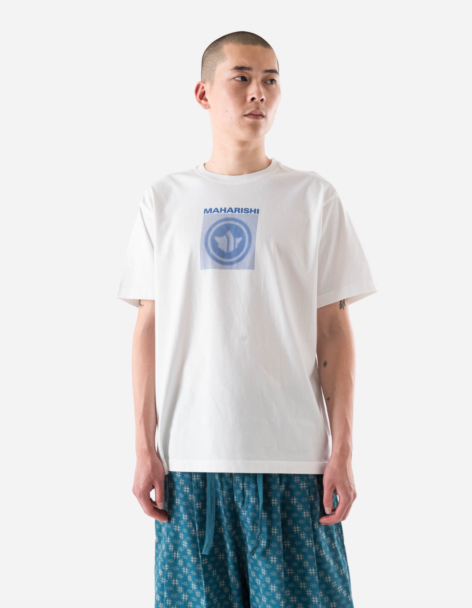 7370 Dot Temple S/S T-Shirt White