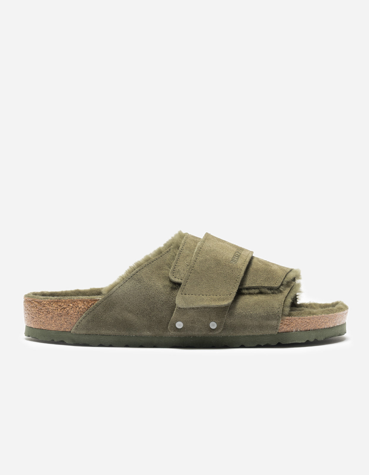 Birkenstock Kyoto Suede Leather Fur Thyme