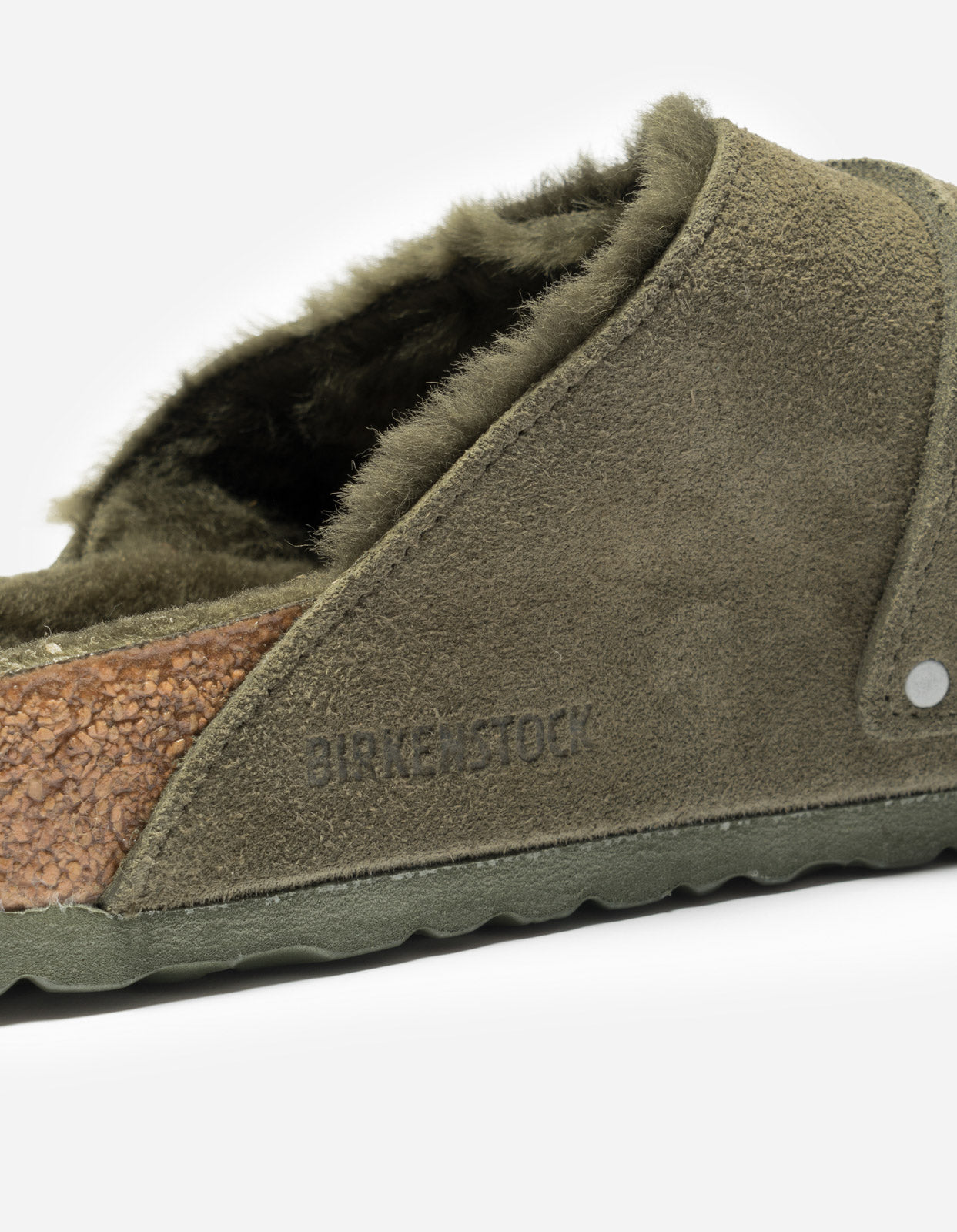 Birkenstock Kyoto Suede Leather Fur Thyme