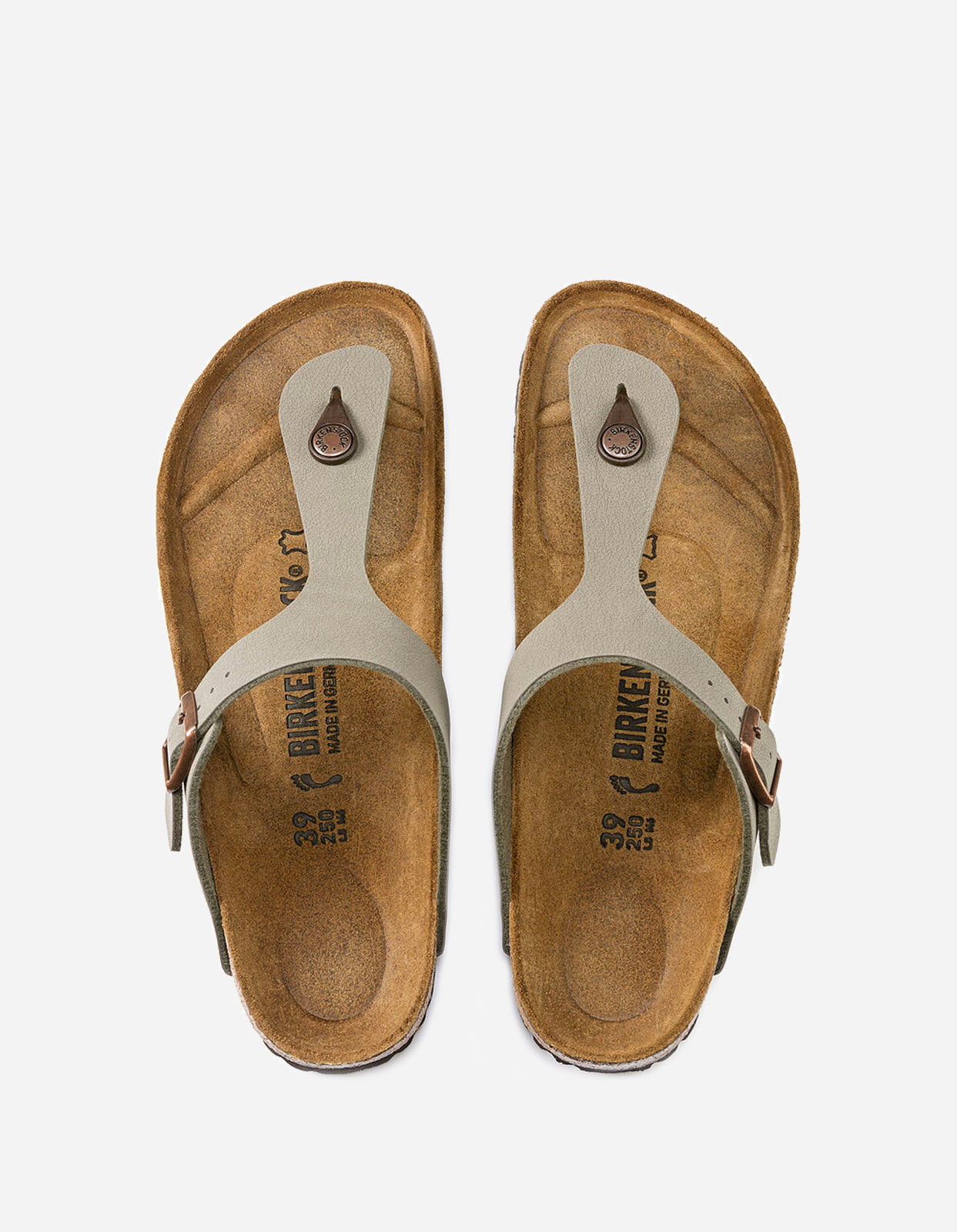 Birkenstock Gizeh Birko-Flor Nubuck Stone