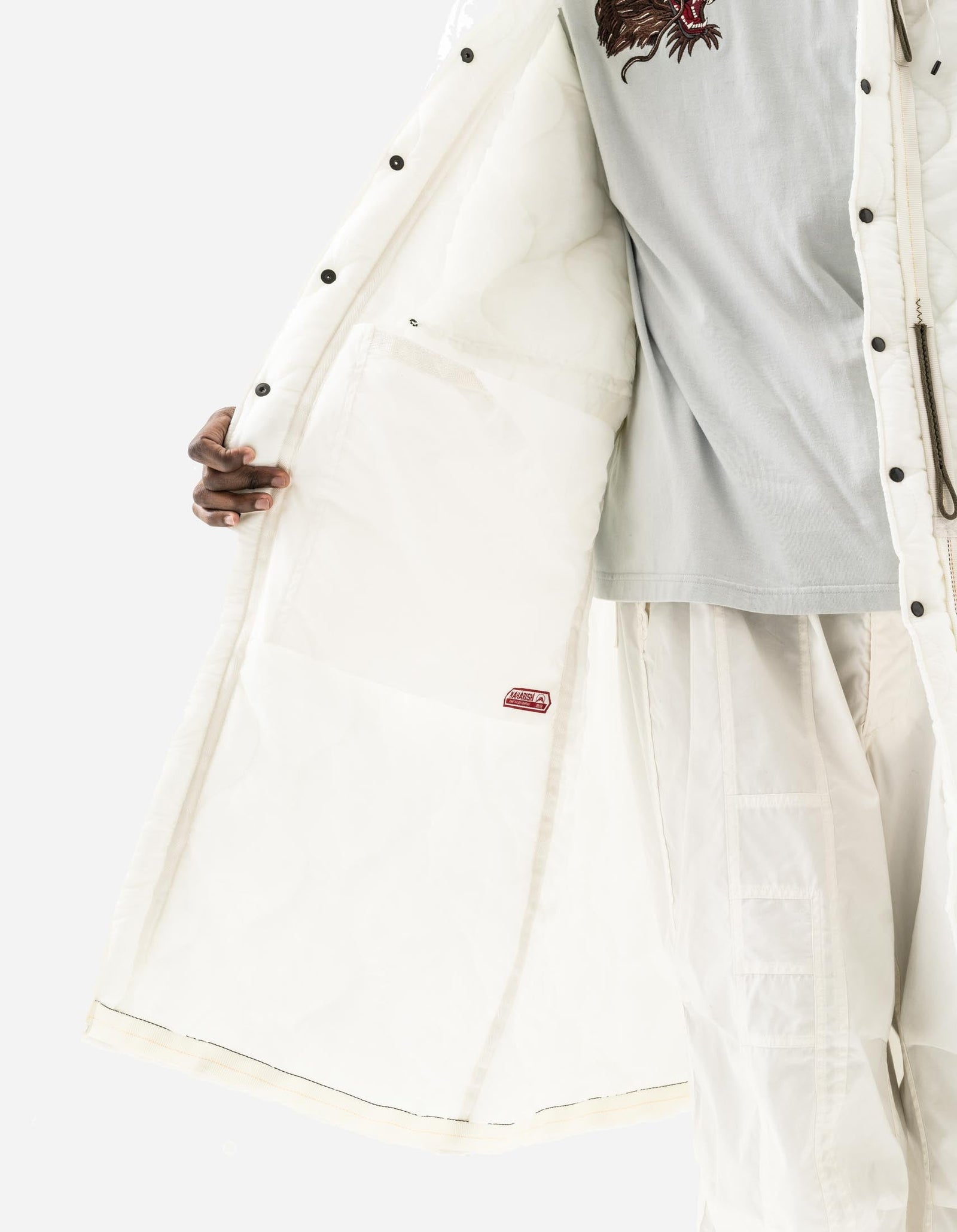1598 Upcycled U.S. Army Inspector Parka White
