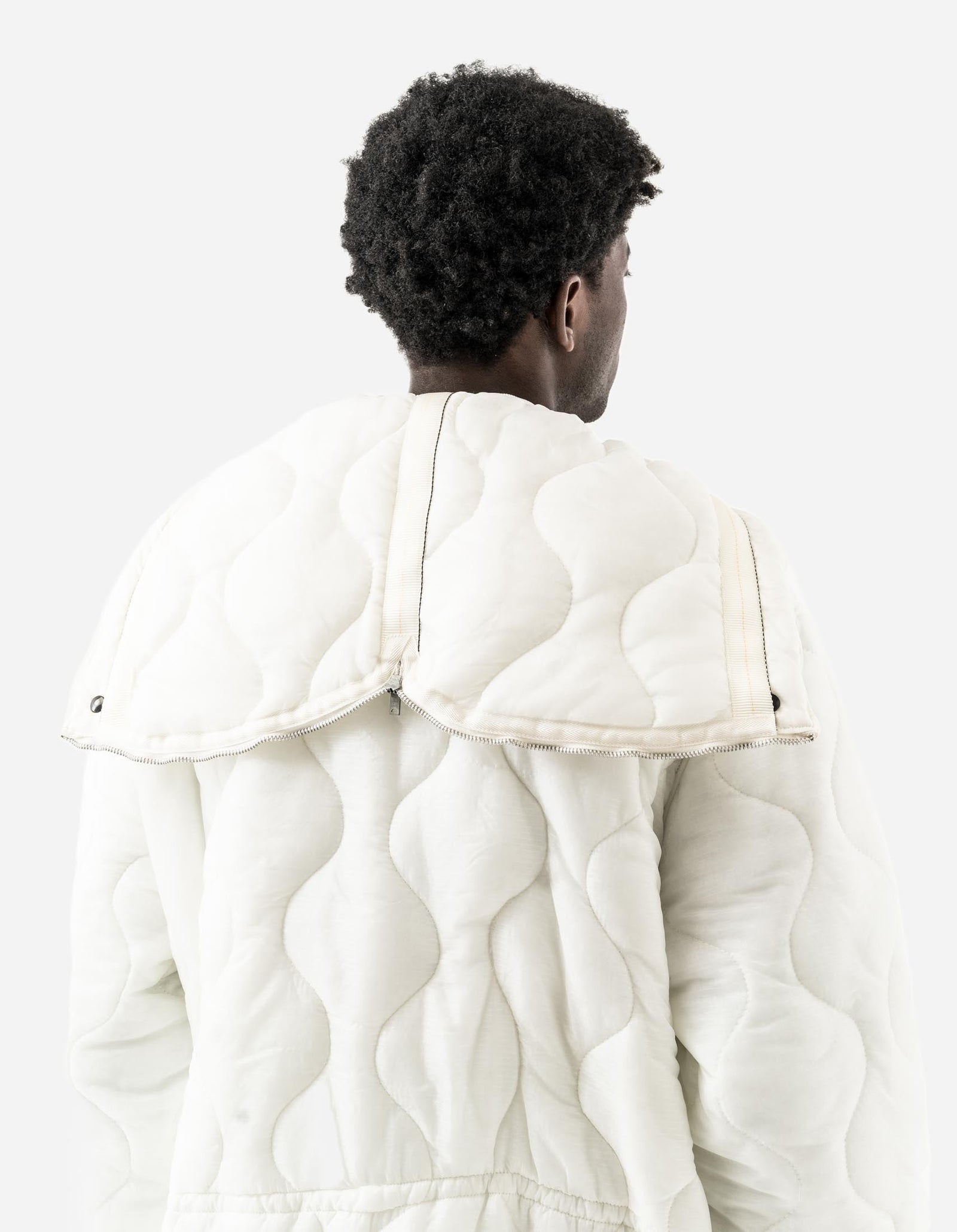 1598 Upcycled U.S. Army Inspector Parka White