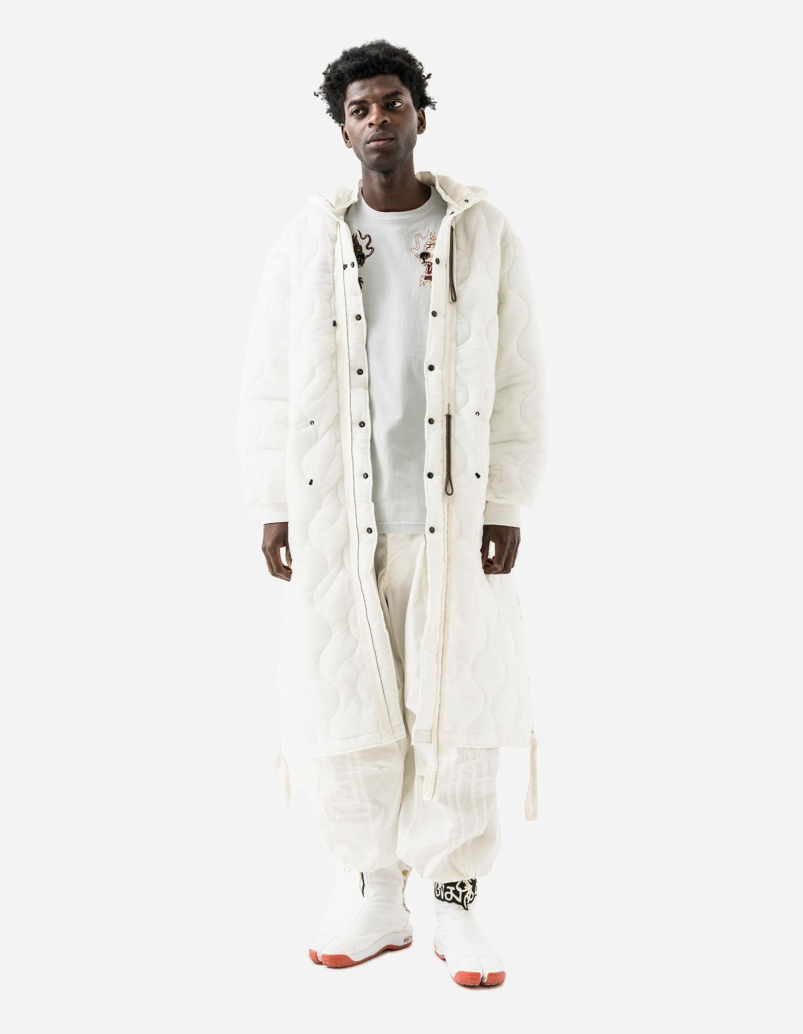 1598 Upcycled U.S. Army Inspector Parka White