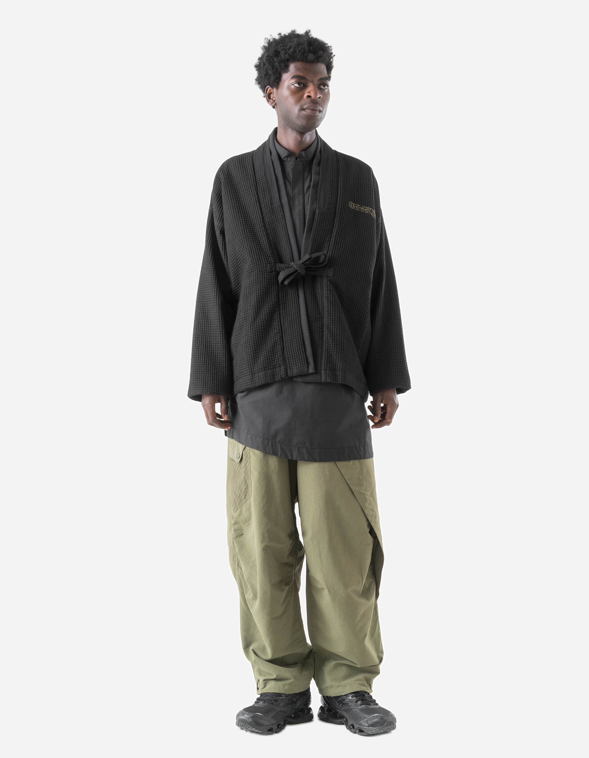 7564 Mantis Waffle Kimono Black – Maharishi