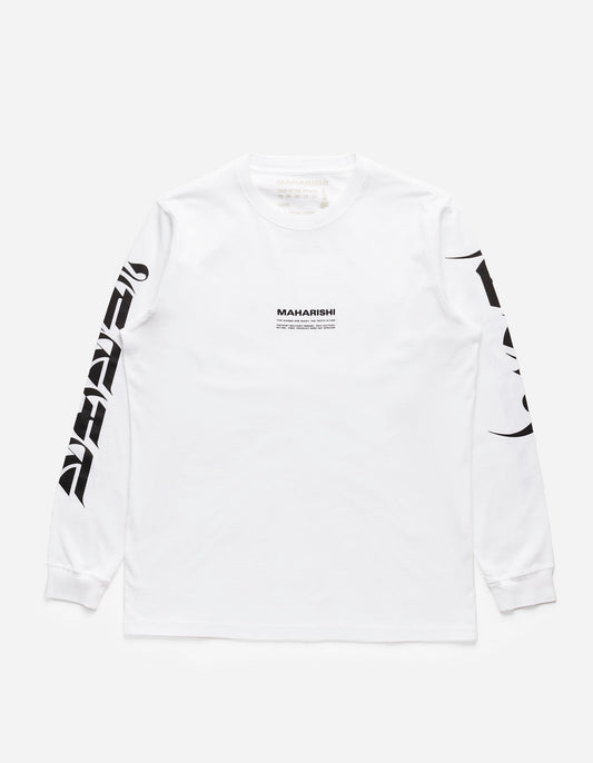 1255 Tibetan Sanskrit LS T-Shirt White