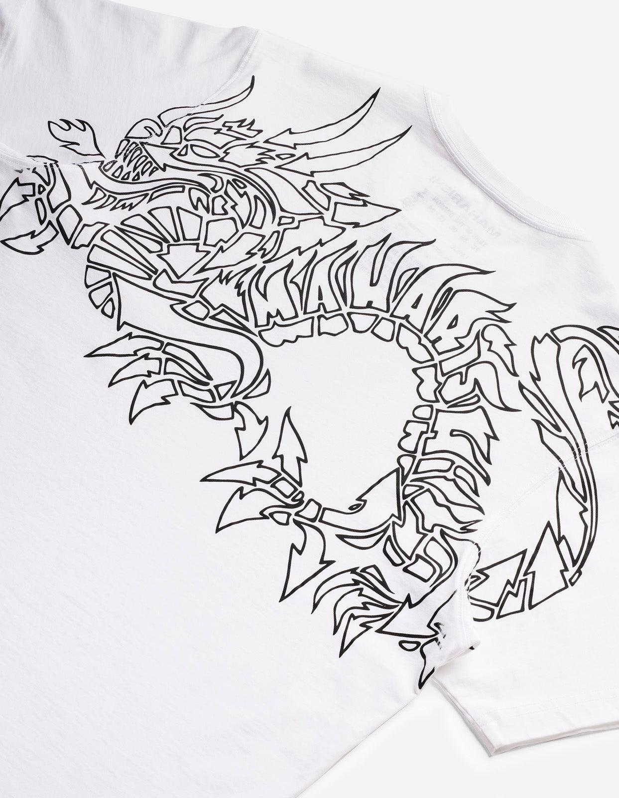 1256 Distorted Dragon T-Shirt · Guest Artist: Kay One White