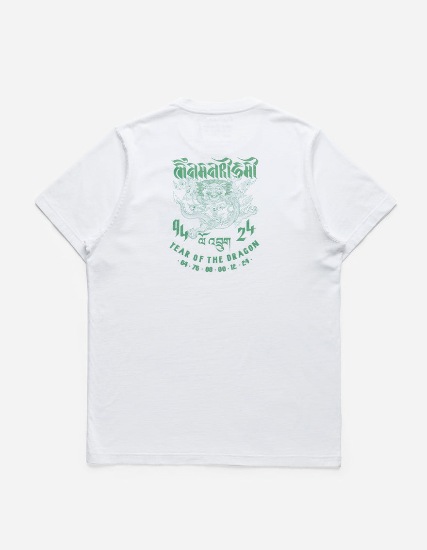 1258 Abundance Dragon Tour T-Shirt White