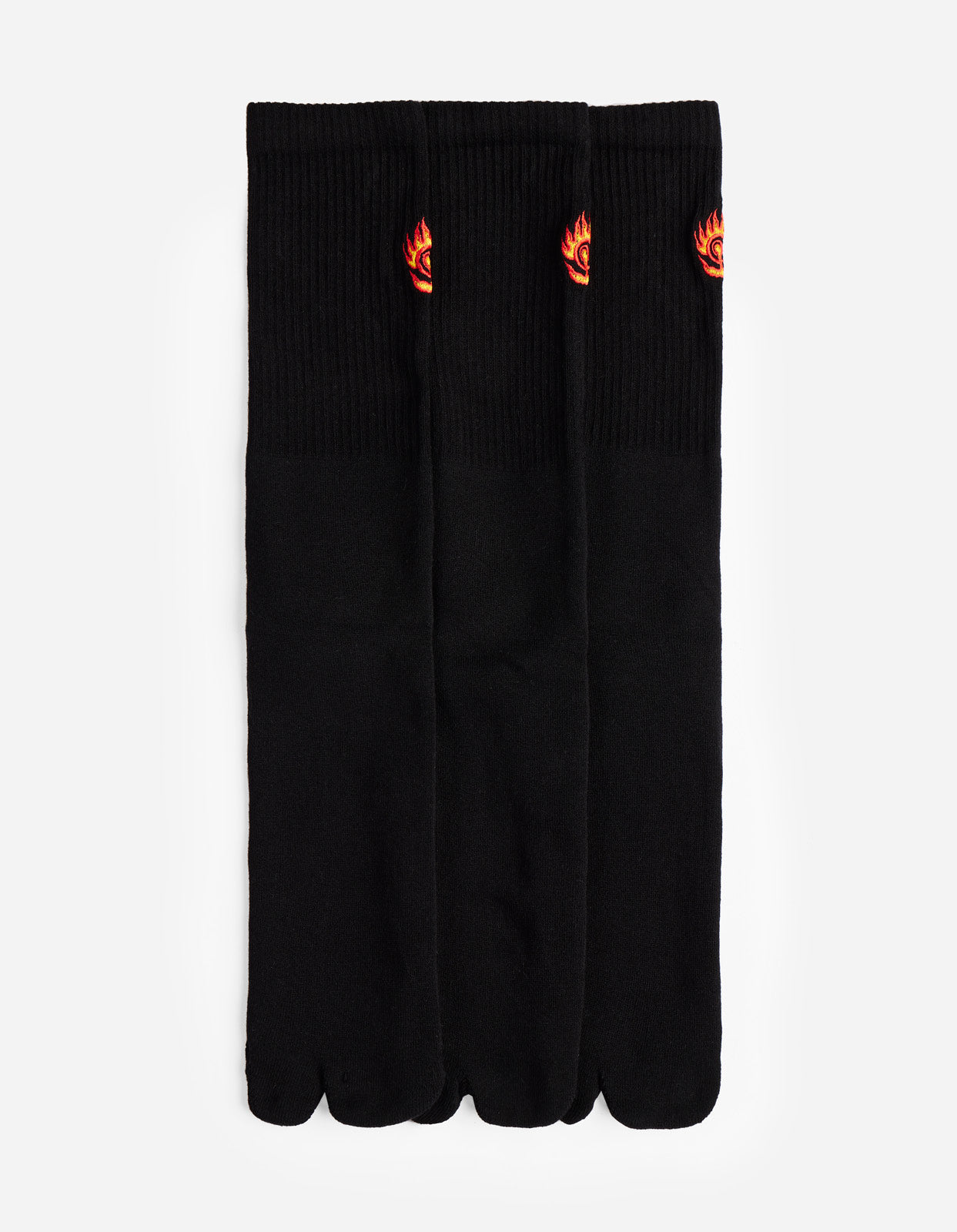 1263 Micro Dragon Tabi Sock 3 Pack Black/Black/Black