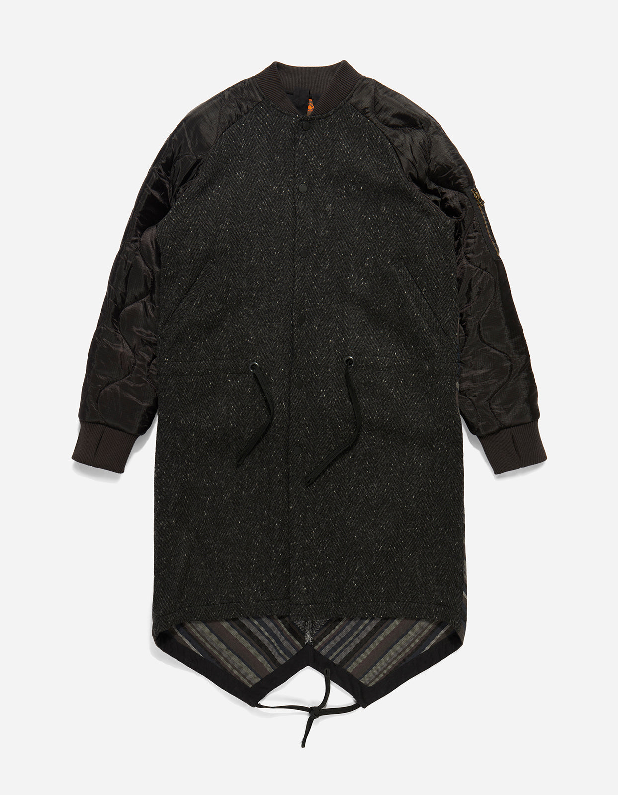 4087 Upcycled MA Fishtail Parka Black
