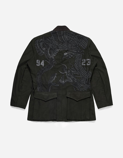 4096 Upcycled M59 Field Kimono Black O/D