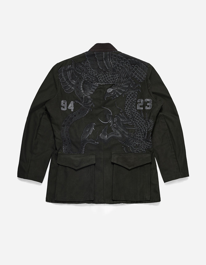 4096 Upcycled M59 Field Kimono Black O/D
