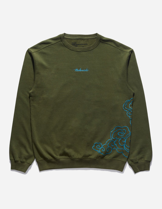 4217 Thai Cloud Crew Sweat Olive OG-107F