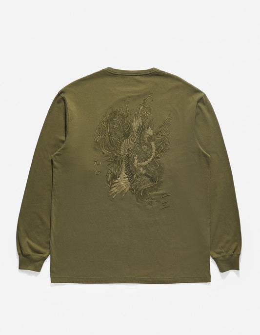 4536 Fire Phoenix L/S T-Shirt Olive OG-107F
