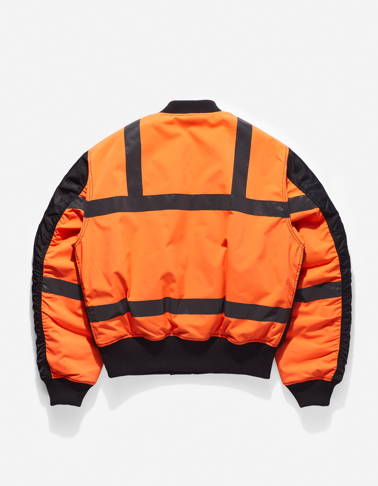 4595 Hi-Vis MA-1 Flight Jacket Black/Neon Orange