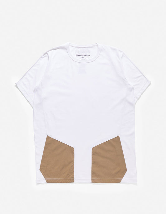4555 Organic Travel T-Shirt White/Mushroom