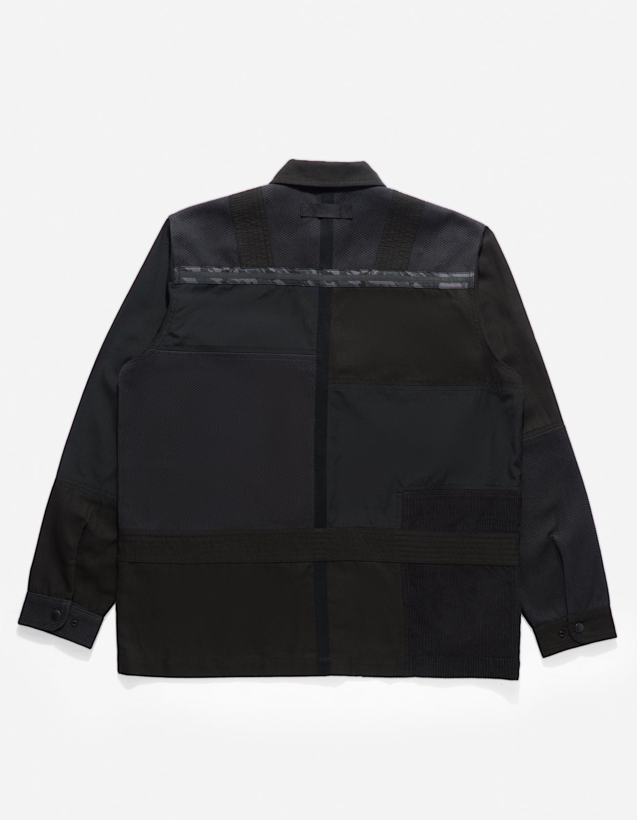 4556 Tugihagi Patchwork Tobi Shirt Black