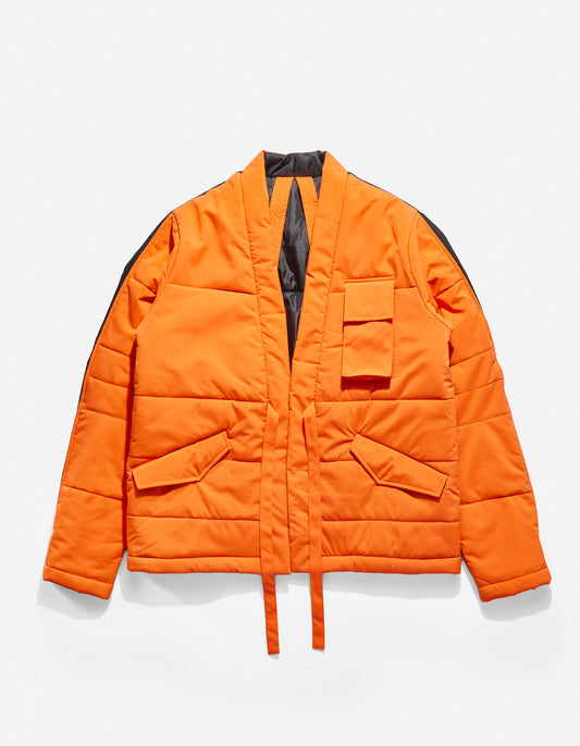 4560 Hi-vis Padded Utility Kimono Black/Neon Orange