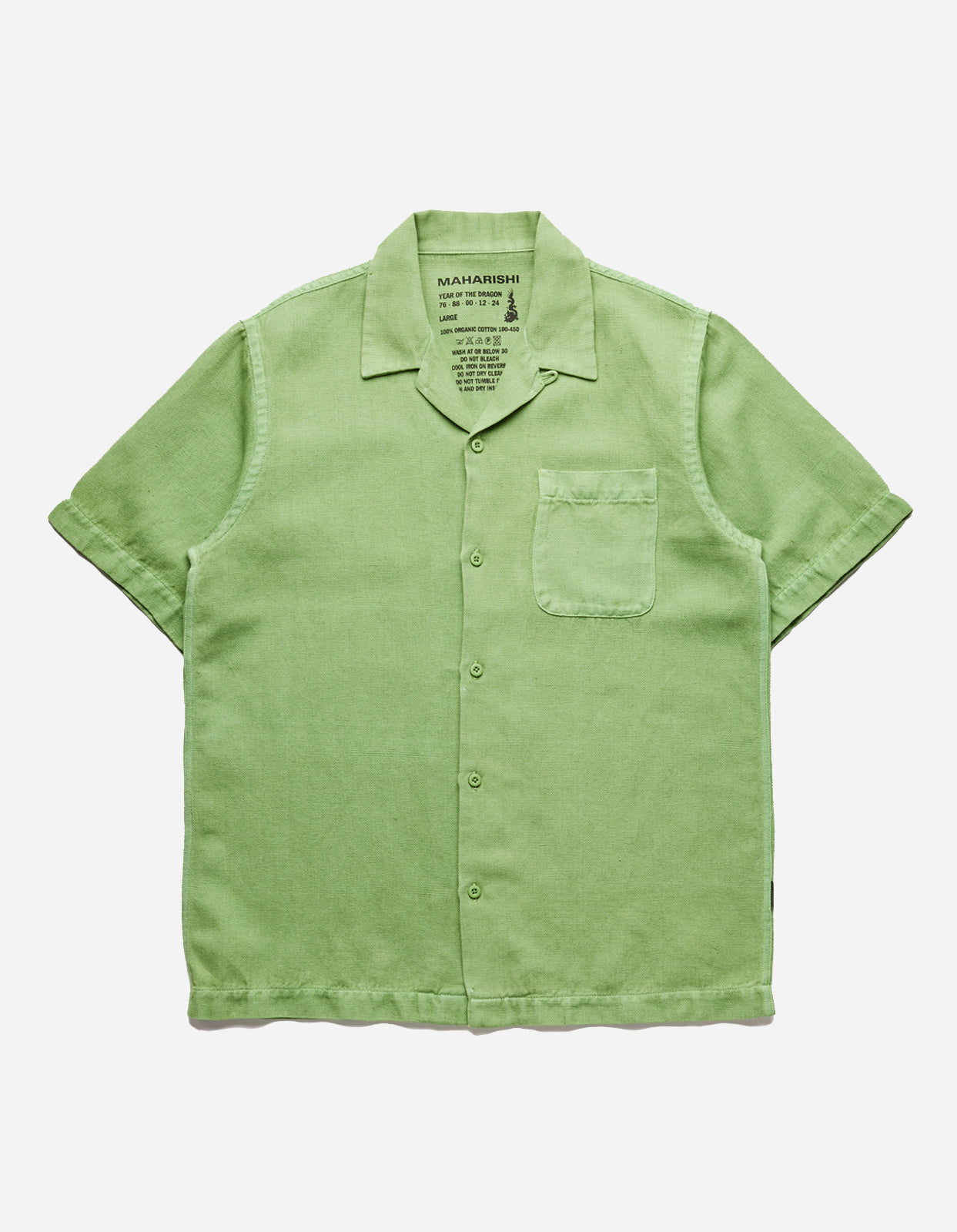 5005 Hemp Camp Collar Shirt Bamboo Green