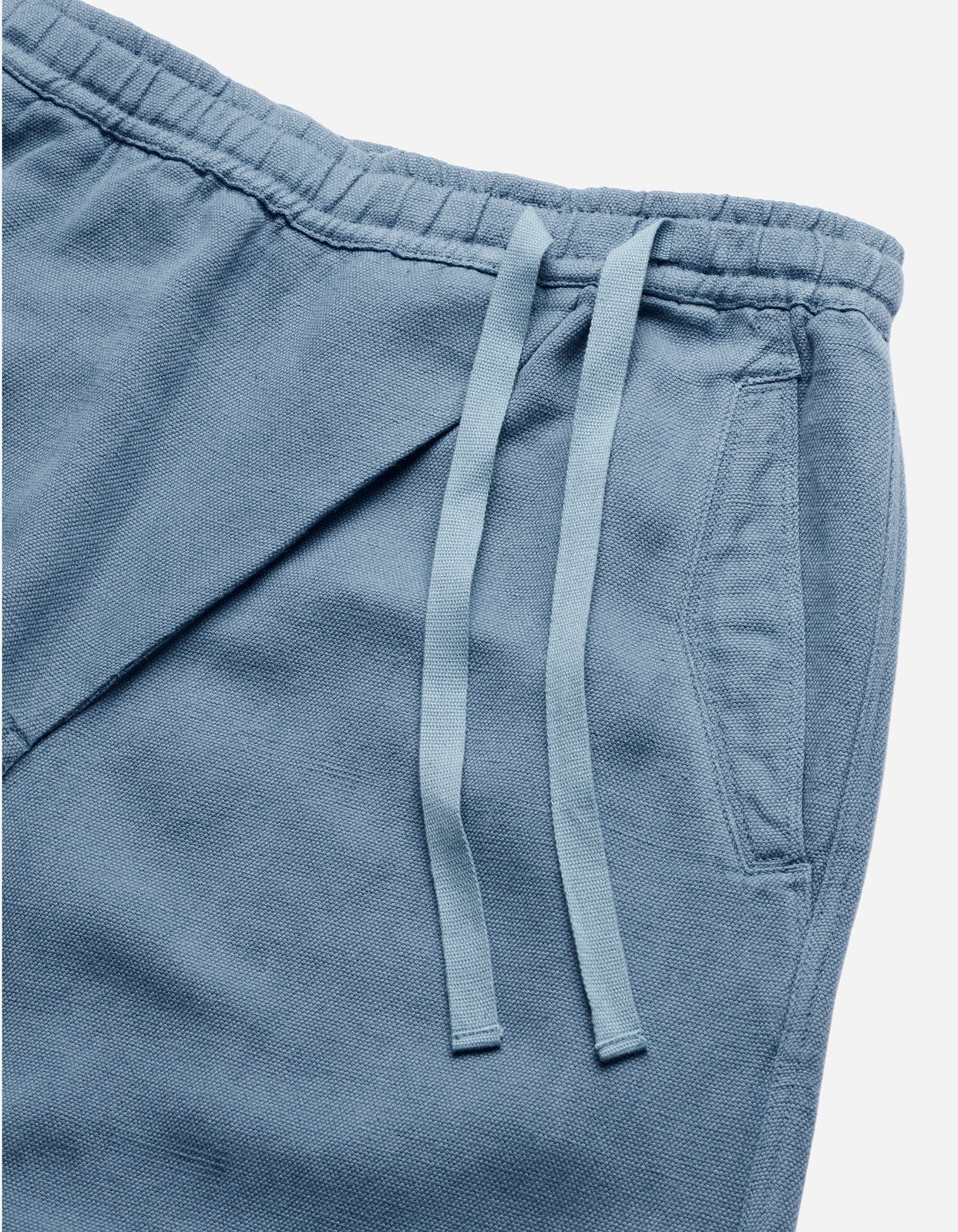5006 Hemp Asym Loose Track Pants Subdued Blue