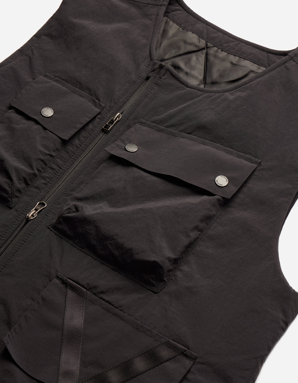 5038 Veg Dyed Tech Cargo Vest Black