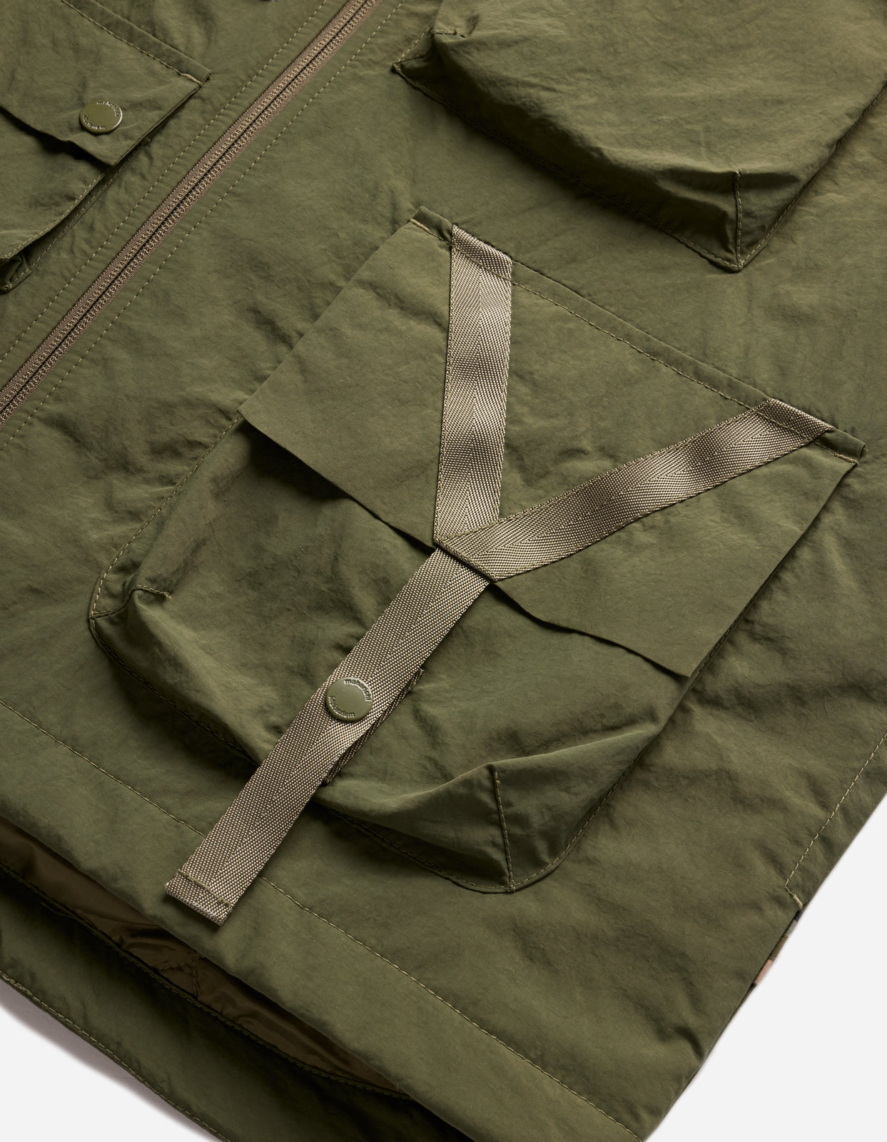 5038 Veg Dyed Tech Cargo Vest Olive