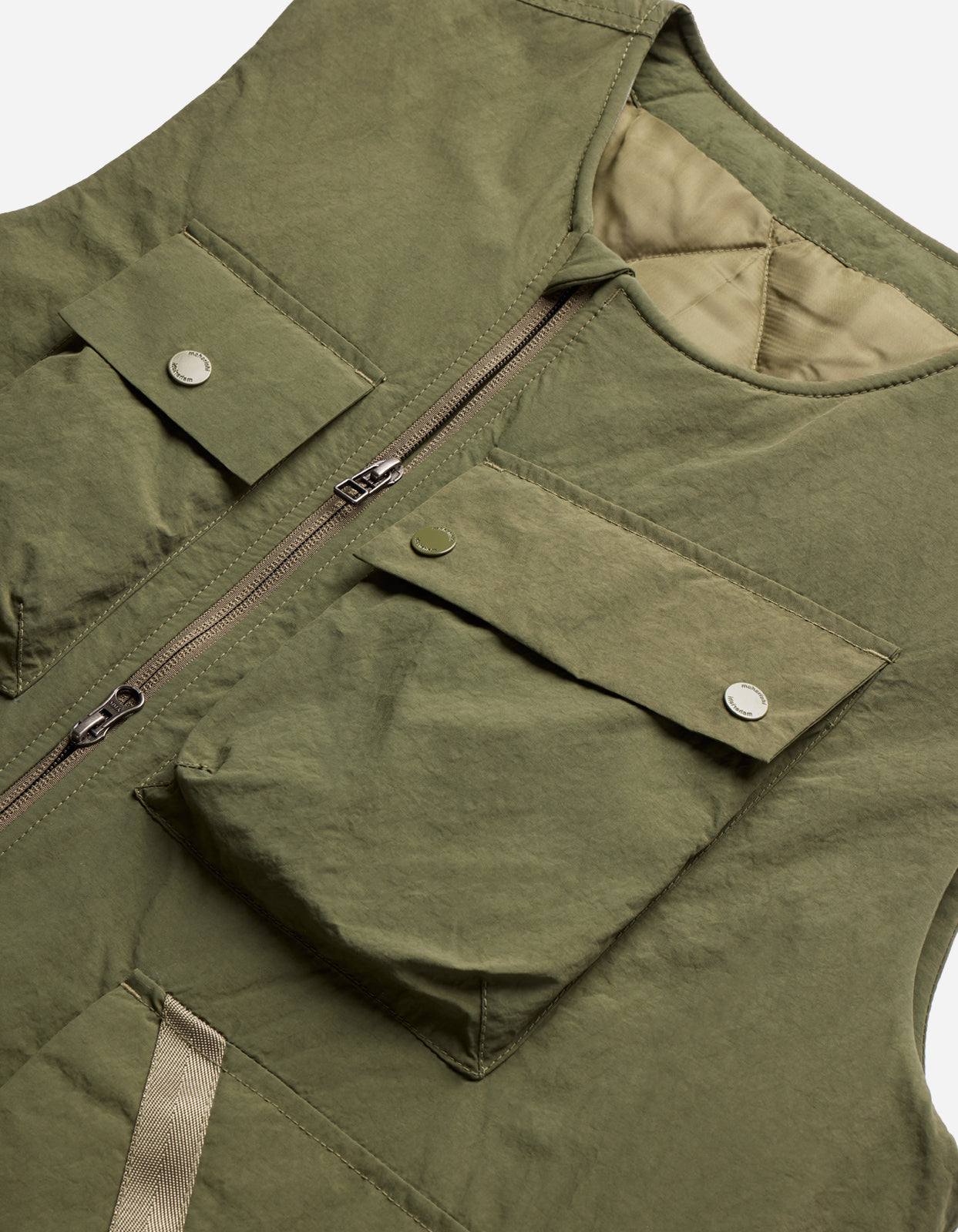 5038 Veg Dyed Tech Cargo Vest Olive