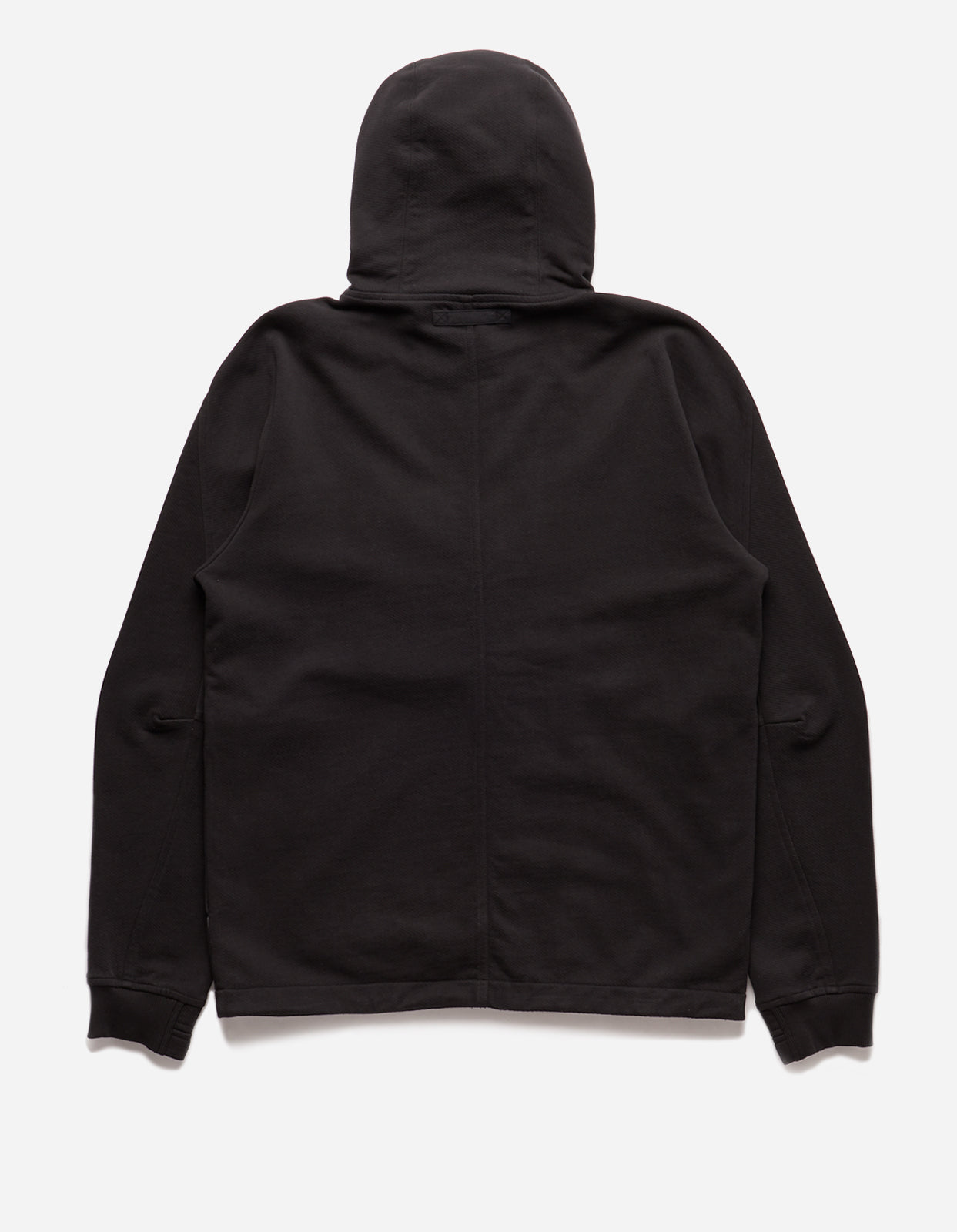 5043 Asym Articulated Hooded Sweat Black