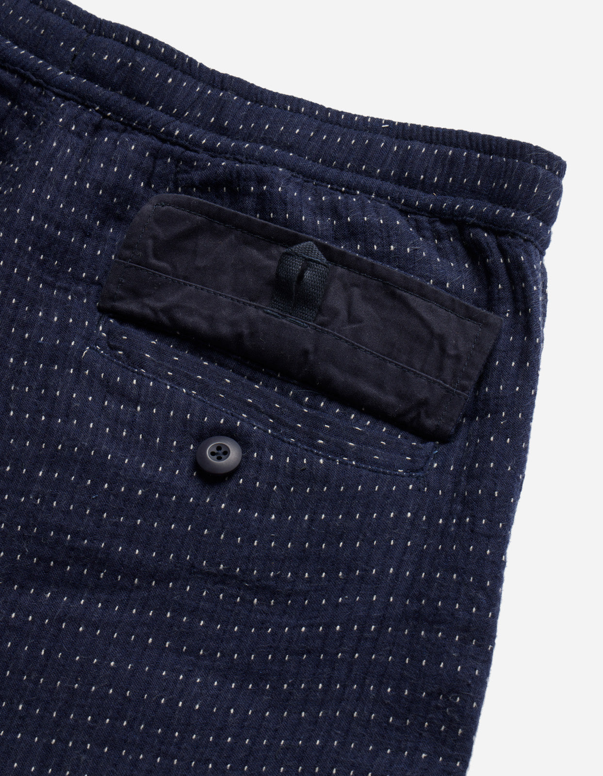 5114 Noragi Loose Asym Track Shorts Indigo