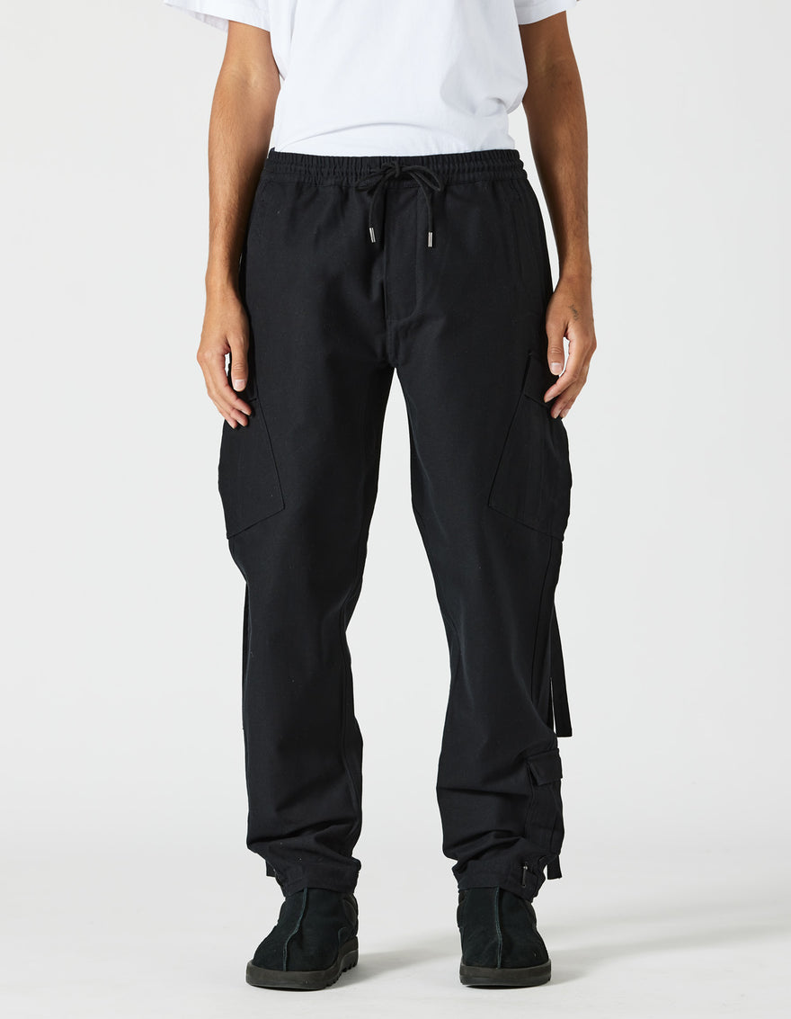 7026 MILTYPE Organic Cargo Pants Black
