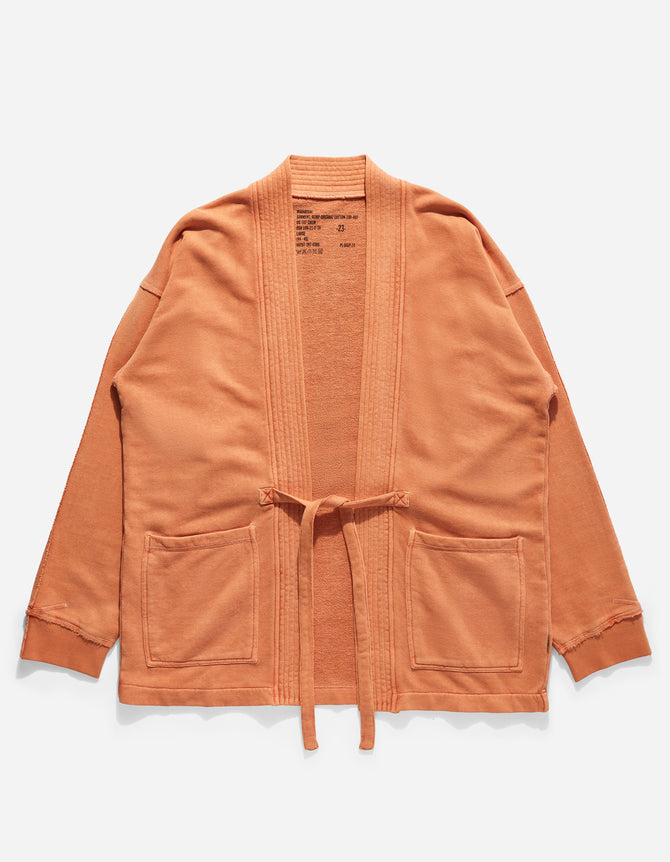 3526 Hemp Organic Sweat Kimono Rust