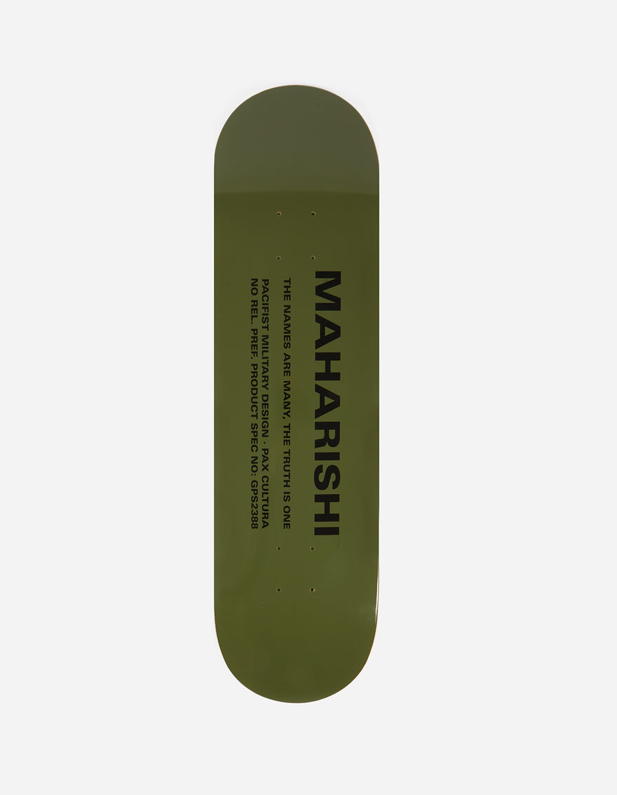 9498 MILTYPE Skate Deck · 100% USA Hard Rock Maple Olive OG-107F