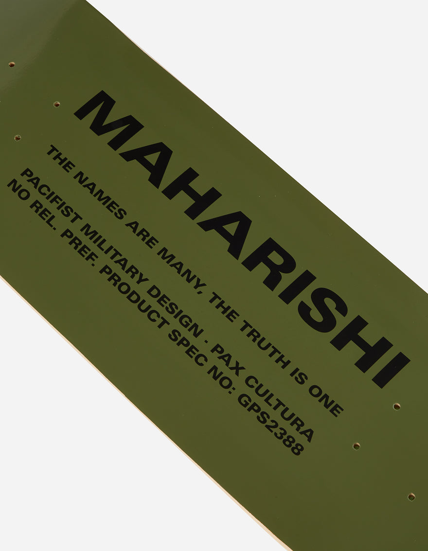 9498 MILTYPE Skate Deck · 100% USA Hard Rock Maple Olive OG-107F