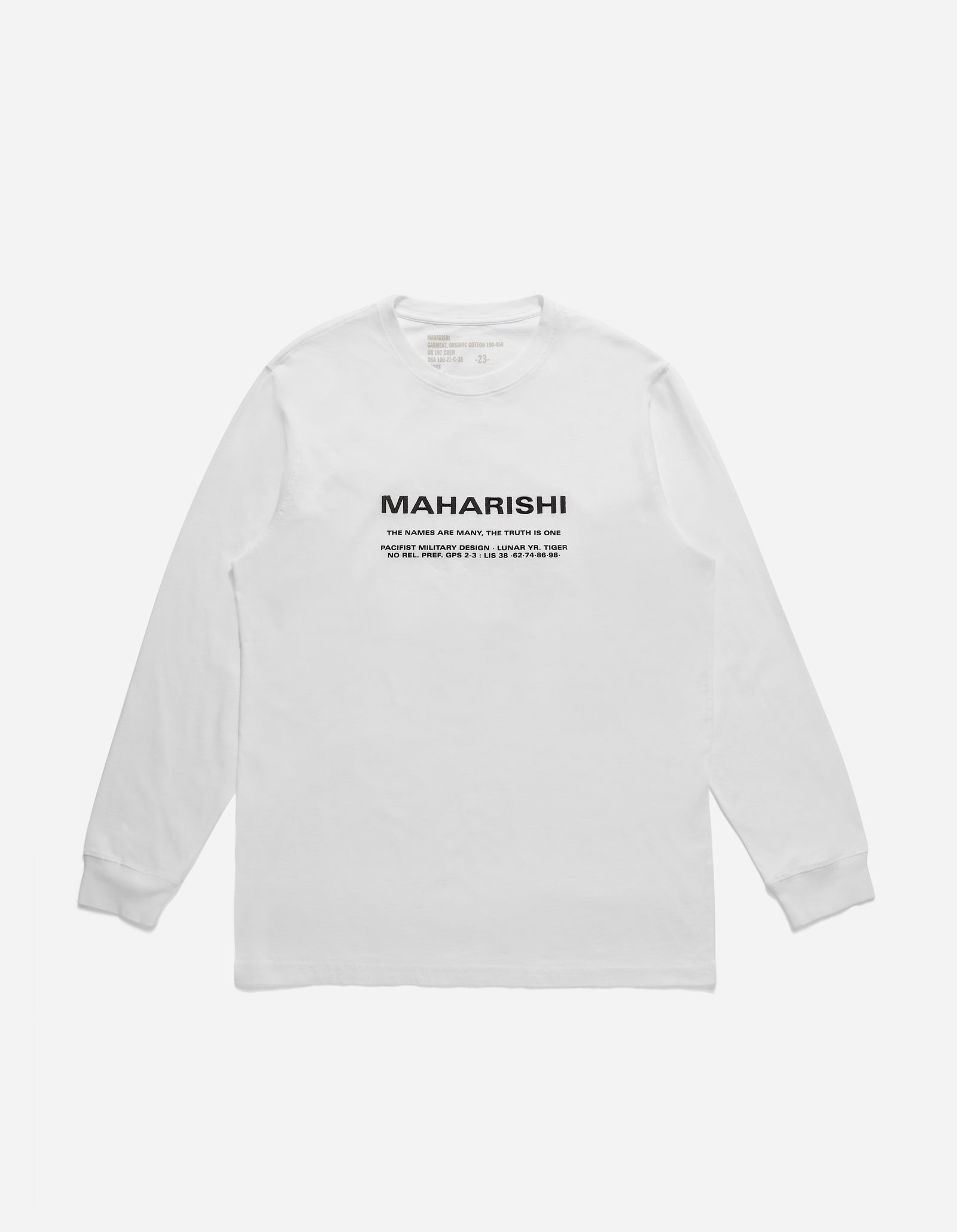 9754 MILTYPE Embroidered L/S T-Shirt · Organic Cotton Jersey 190 White