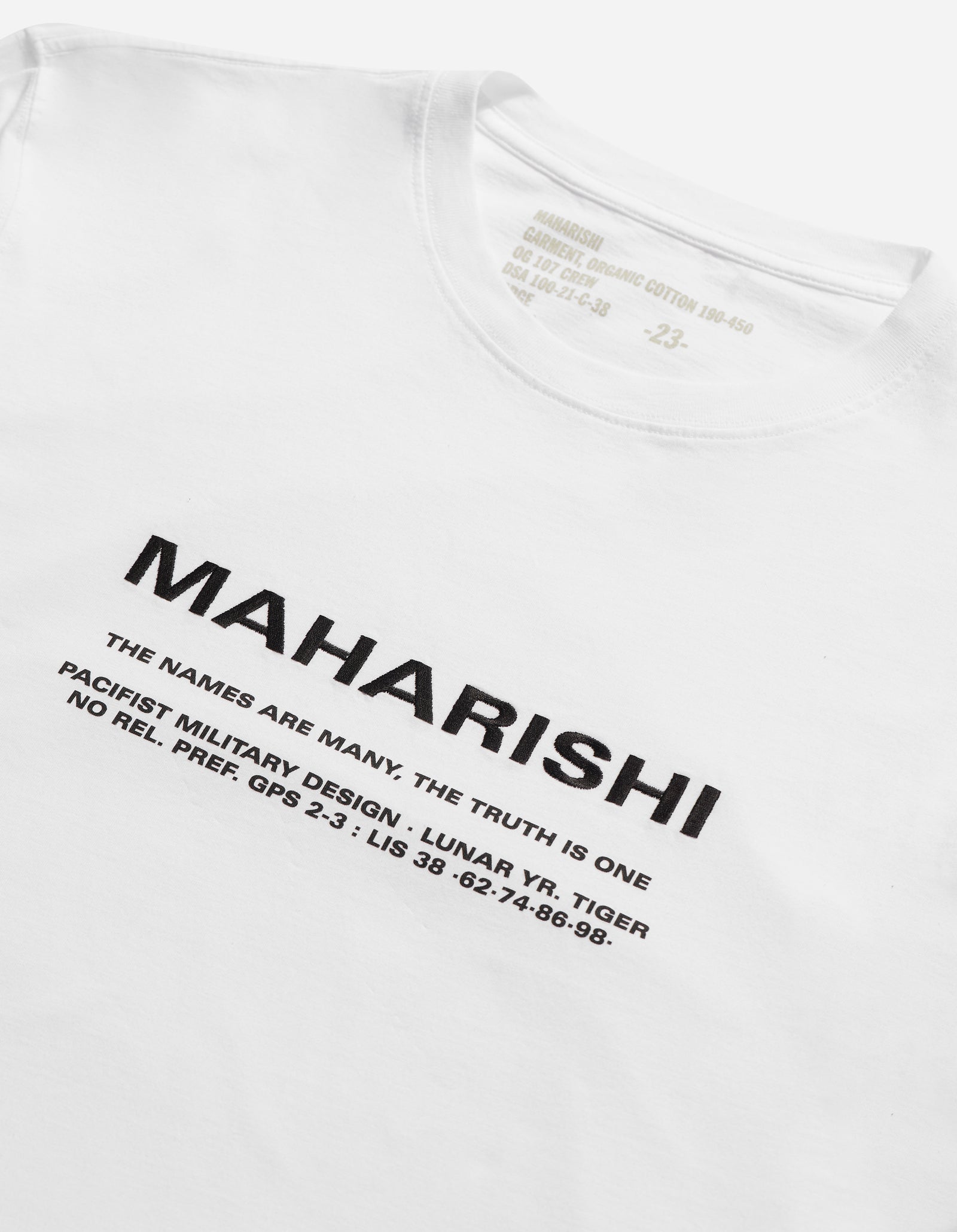 9754 MILTYPE Embroidered L/S T-Shirt · Organic Cotton Jersey 190 White