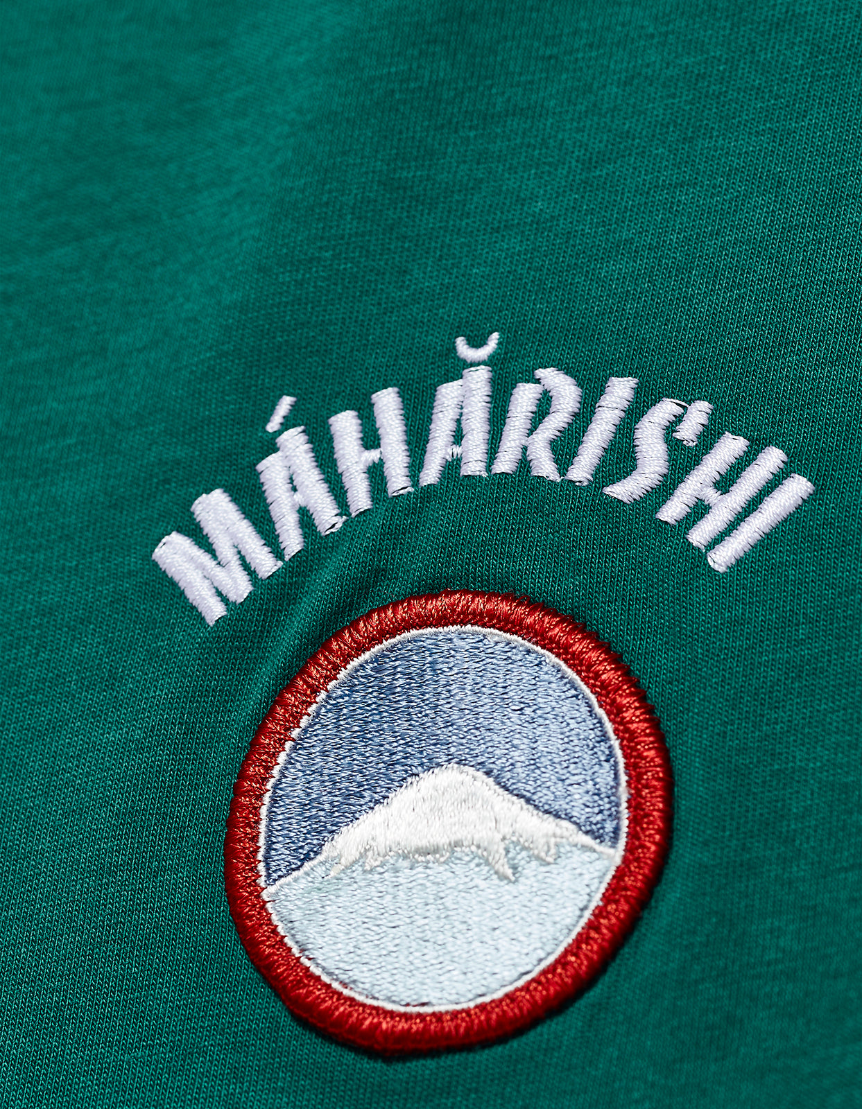 9858 Mahapatchco. Embroidered L/S T-Shirt Dark Teal
