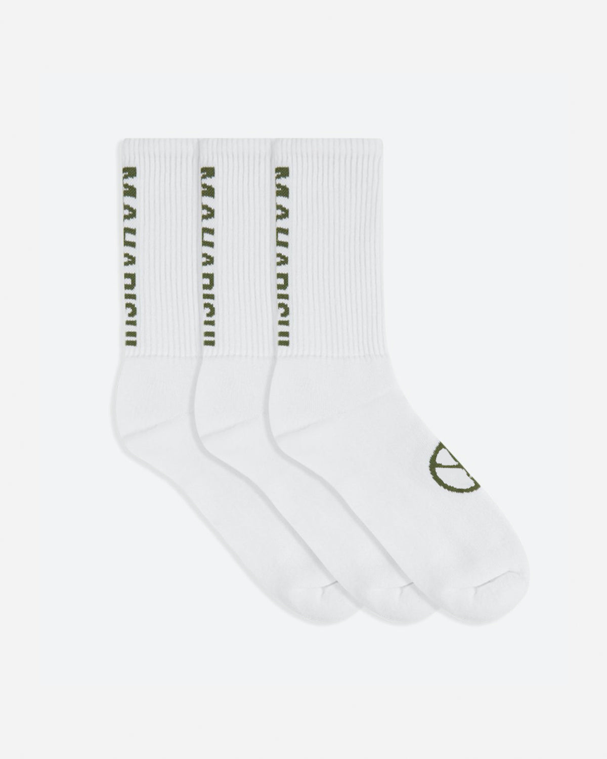 9890 MILTYPE Peace Sports Socks · 3 Pack White/White/White