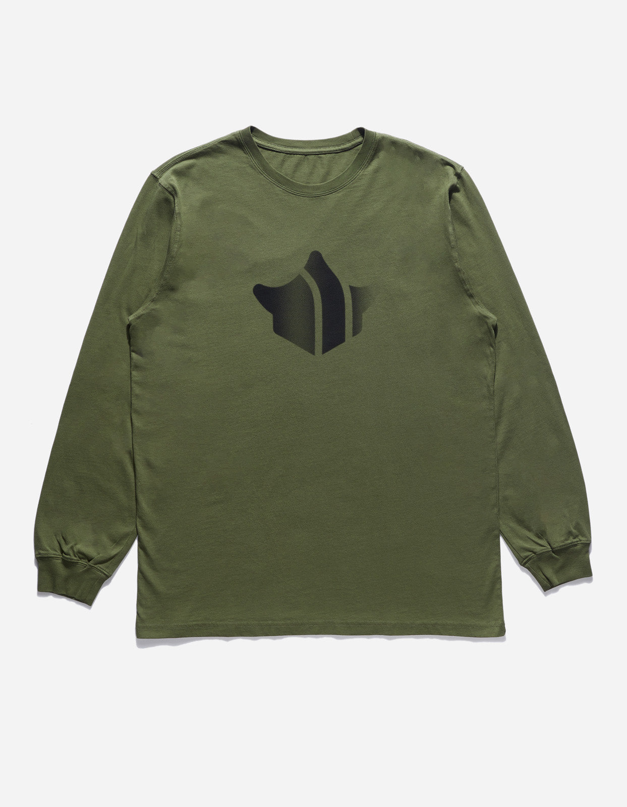 9921 Pointillist Temple L/S T-Shirt Olive OG-107F
