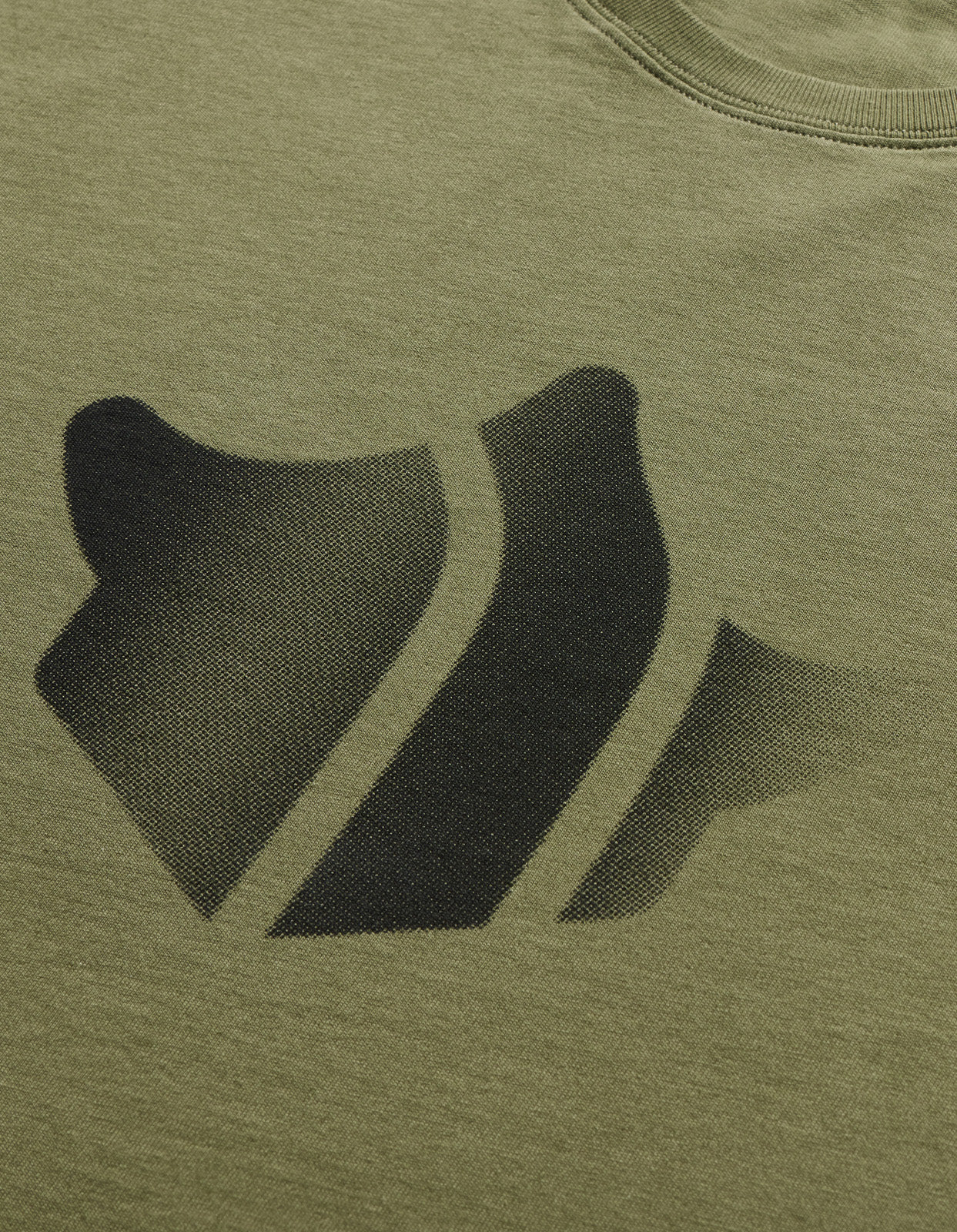 9921 Pointillist Temple L/S T-Shirt Olive OG-107F