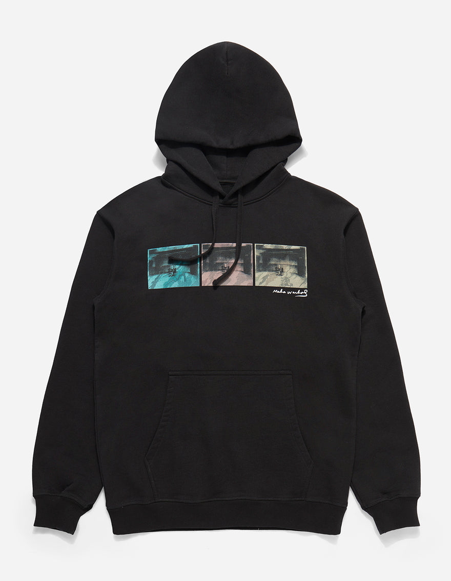 9934 Camo Electric Chair Hooded Sweat Black