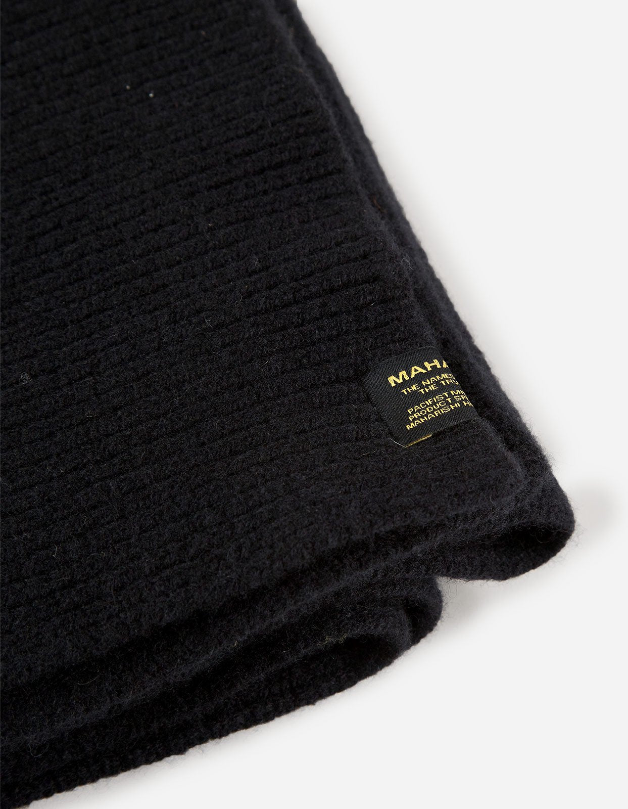 9278 Knitted MILTYPE Scarf · Geelong Wool Black