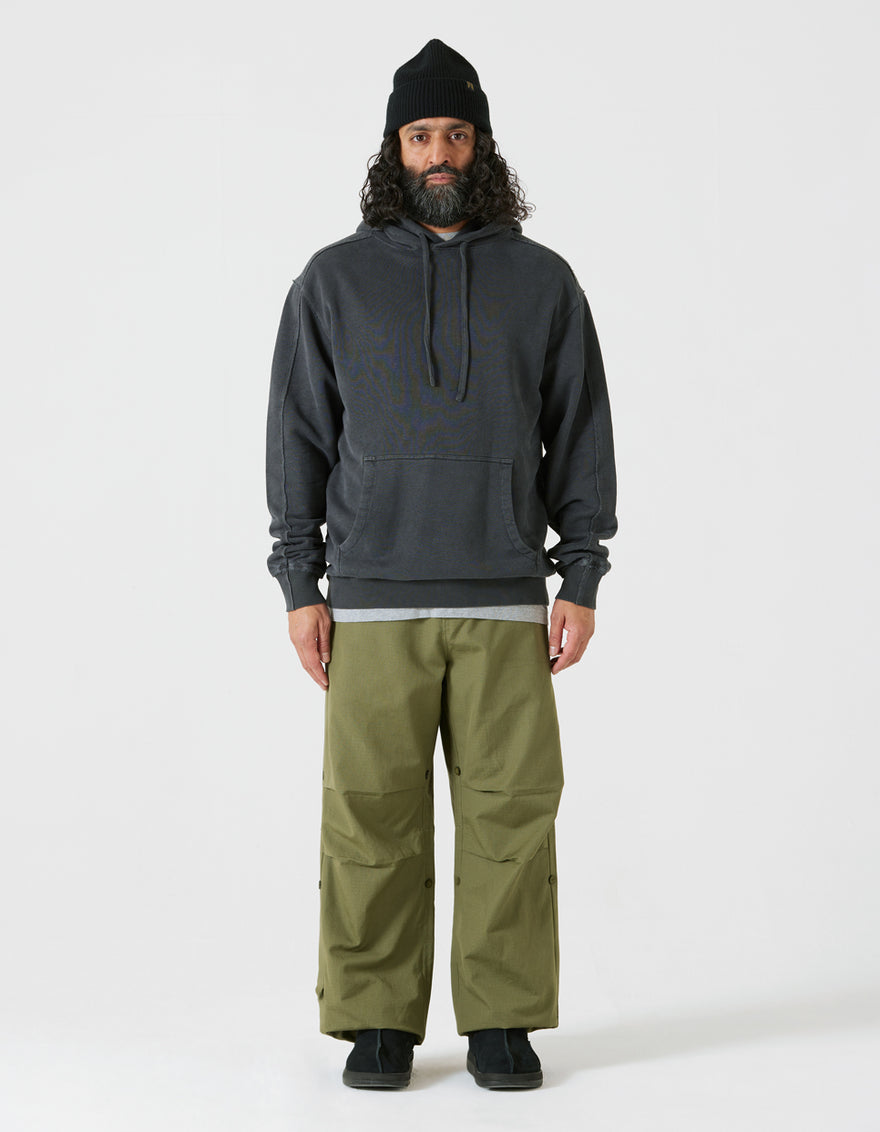 4146 Hemp Organic Hooded Sweat Black BLK-108F