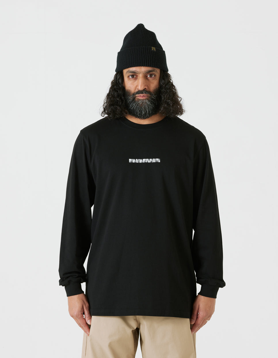 9905 Pointillist Maha L/S T-Shirt Black