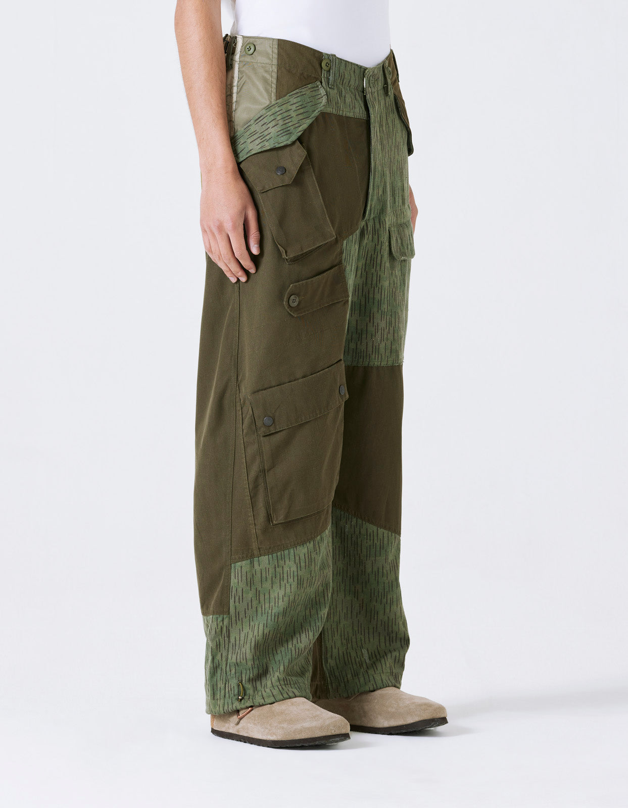 4277 Upcycled M65 Loose Cargo Pants Olive – Maharishi