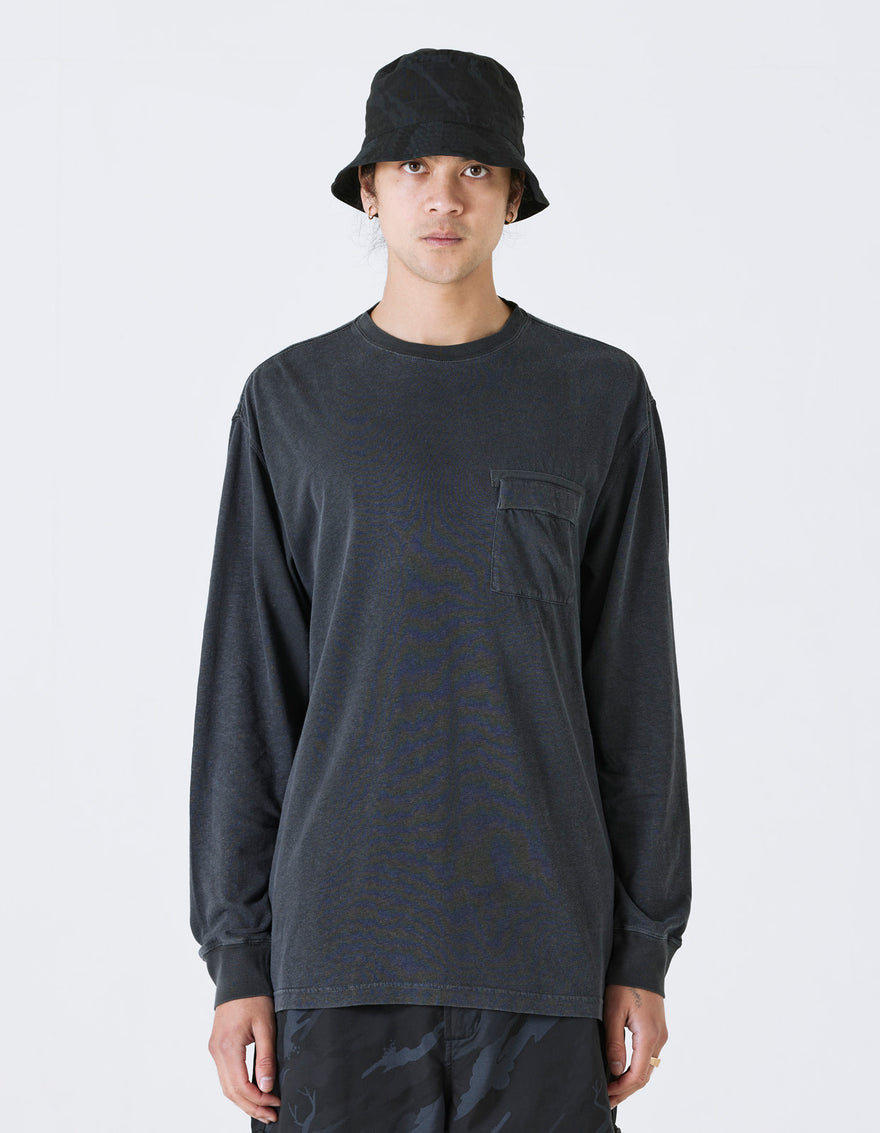 8010 Hemp Organic L/S Pocket T-Shirt Black
