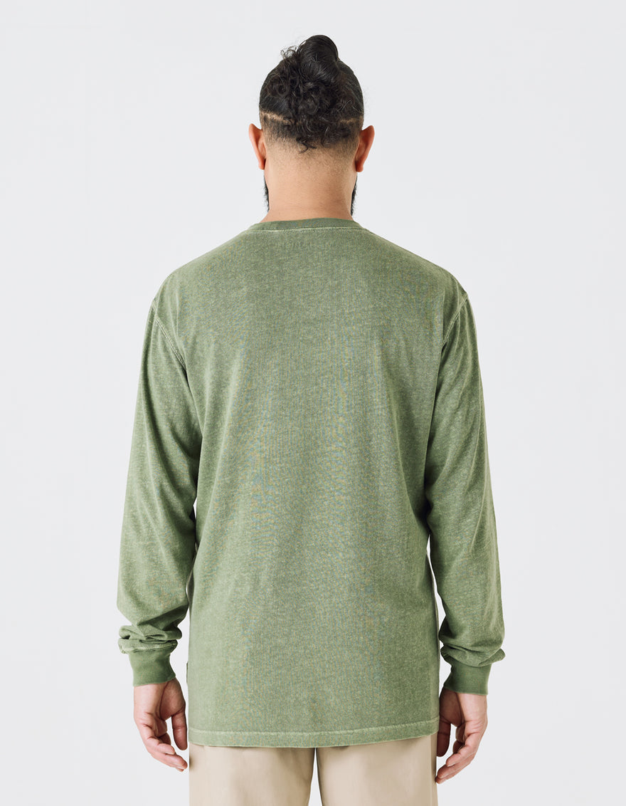 8010 Hemp Organic L/S Pocket T-Shirt Olive OG-107F
