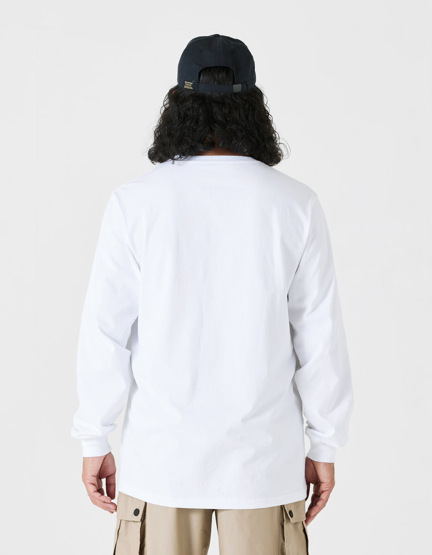 9921 Pointillist Temple L/S T-Shirt White