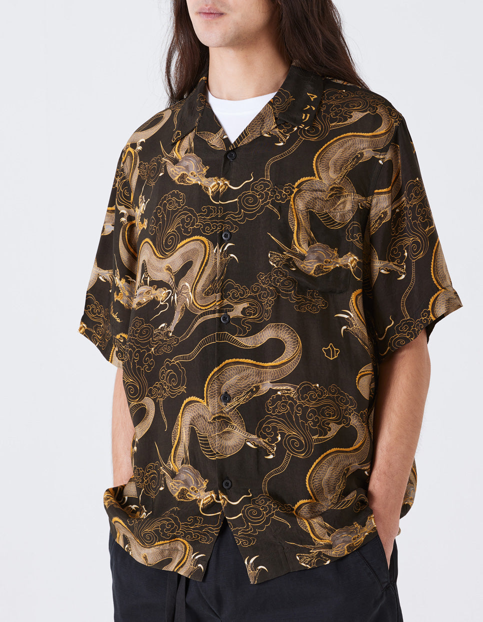 Maharishi | Cloud Dragon Camp Collar Shirt Golden Black